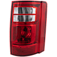Passenger Side Tail Light, with Bulb, Halogen, Clear and Red Lens, CAPA CERTIFIED