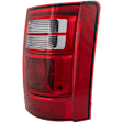 Passenger Side Tail Light, with Bulb, Halogen, Clear and Red Lens, CAPA CERTIFIED