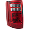Driver Side Tail Light, with Bulb, Halogen, Clear and Red Lens, CAPA CERTIFIED