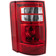 Driver Side Tail Light, with Bulb, Halogen, Clear and Red Lens, CAPA CERTIFIED