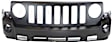 Front Primed Bumper Cover, With Tow Hook Holes, Without Parking Aid Sensor Holes, With Fog Light, Headlight and Turn Signal Light Holes