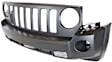 Front Primed Bumper Cover, With Tow Hook Holes, Without Parking Aid Sensor Holes, With Fog Light, Headlight and Turn Signal Light Holes