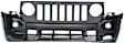 Front Primed Bumper Cover, With Tow Hook Holes, Without Parking Aid Sensor Holes, With Fog Light, Headlight and Turn Signal Light Holes