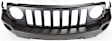 Front Primed Bumper Cover, With Tow Hook Holes, Without Parking Aid Sensor Holes, With Fog Light, Headlight and Turn Signal Light Holes