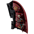 Driver Side Tail Light, with Bulb, Halogen, Clear and Red Lens