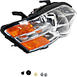Passenger Side Headlight, with Bulb, Halogen, Clear Lens, CAPA Certified