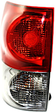 Driver Side Tail Light, with Bulb, Halogen, Clear and Red Lens, CAPA CERTIFIED