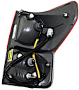 Driver Side Tail Light, with Bulb, Halogen, Clear and Red Lens, CAPA CERTIFIED