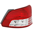 Driver Side Tail Light, without Bulb, Halogen, Clear and Red Lens, Sedan, Base Model, Without Sport Package, CAPA CERTIFIED