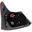 Driver Side Tail Light, without Bulb, Halogen, Clear and Red Lens, Sedan, Base Model, Without Sport Package, CAPA CERTIFIED