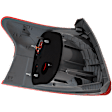 Driver Side Tail Light, without Bulb, Halogen, Clear and Red Lens, Sedan, Base Model, Without Sport Package, CAPA CERTIFIED