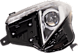 Passenger Side Headlight, with Bulb, Halogen, Clear Lens, 6 Cyl., 3.6L Engine, CAPA CERTIFIED