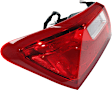Driver Side, Outer Tail Light, with Bulb, Halogen, Clear and Red Lens