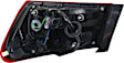 Driver Side, Outer Tail Light, with Bulb, Halogen, Clear and Red Lens