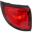Driver Side, Outer Tail Light, with Bulb, Halogen, Red Lens, 6 Cyl., 3.6L Engine, CAPA Certified