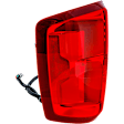 Driver Side Tail Light, with Bulb, LED, Clear and Red Lens, CAPA CERTIFIED