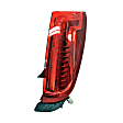 Passenger Side Tail Light, with Bulb, Halogen, Red Lens, CAPA CERTIFIED