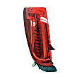 Driver Side Tail Light, with Bulb, Halogen, Red Lens, CAPA CERTIFIED