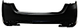 Rear Primed Bumper Cover, Without Parking Aid Sensor Holes, Parallel Park Assist and Exhaust Hole, CAPA Certified