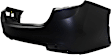 Rear Primed Bumper Cover, Without Parking Aid Sensor Holes, Parallel Park Assist and Exhaust Hole, CAPA Certified