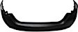 Rear Primed Bumper Cover, Without Parking Aid Sensor Holes, Parallel Park Assist and Exhaust Hole, CAPA Certified