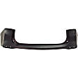 Rear, Upper Primed Bumper Cover, With Single Exhaust Hole, CAPA CERTIFIED