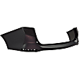 Rear, Upper Primed Bumper Cover, With Single Exhaust Hole, CAPA CERTIFIED