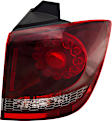 Passenger Side, Outer Tail Light, With bulb(s), LED, Clear and Red Lens, Black Interior, CAPA CERTIFIED