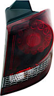 Passenger Side, Outer Tail Light, With bulb(s), LED, Clear and Red Lens, Black Interior, CAPA CERTIFIED