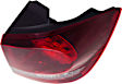 Passenger Side, Outer Tail Light, With bulb(s), LED, Clear and Red Lens, Black Interior, CAPA CERTIFIED