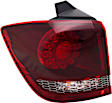 Driver Side, Outer Tail Light, With bulb(s), LED, Clear and Red Lens, Black Interior, CAPA CERTIFIED