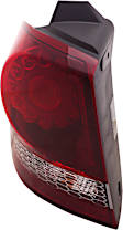 Driver Side, Outer Tail Light, With bulb(s), LED, Clear and Red Lens, Black Interior, CAPA CERTIFIED