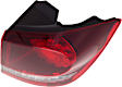 Driver Side, Outer Tail Light, With bulb(s), LED, Clear and Red Lens, Black Interior, CAPA CERTIFIED