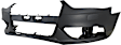 Front Primed Bumper Cover, 4 Cyl., 2.0L Engine, Sedan, For Models Without S-Line Package, With Fog Light Holes, With Headlight Washer Holes, Without Warning System