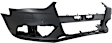 Front Primed Bumper Cover, 4 Cyl., 2.0L Engine, Sedan, For Models Without S-Line Package, With Fog Light Holes, With Headlight Washer Holes, Without Warning System