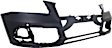 Front Primed Bumper Cover, For Models Without S-Line Package, Without Headlight Washer Holes, With Parking Aid Sensor Holes