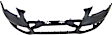 Front Primed Bumper Cover, For Models Without S-Line Package, Without Headlight Washer Holes, With Parking Aid Sensor Holes