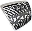 Grille Assembly, Chrome Shell with Painted Silver Insert