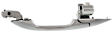 Rear, Driver Side Chrome Exterior Door Handle, Without Key Hole, Sport Utility