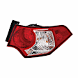 Passenger Side, Outer Tail Light, with Bulb, Halogen, Clear and Red Lens, Sedan, CAPA CERTIFIED