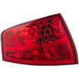 Driver Side, Outer Tail Light, without Bulb, Halogen, Red Lens, Base Model