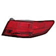 Passenger Side, Outer Tail Light, with Bulb, Halogen, Clear Lens, CAPA CERTIFIED