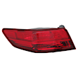Driver Side, Outer Tail Light, with Bulb, Halogen, Clear Lens, CAPA CERTIFIED