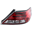 Passenger Side Tail Light, with Bulb, Halogen, Clear and Red Lens
