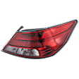 Passenger Side Tail Light, with Bulb, Halogen, Clear and Red Lens