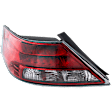 Driver Side Tail Light, with Bulb, Halogen, Clear and Red Lens
