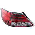 Driver Side Tail Light, with Bulb, Halogen, Clear and Red Lens