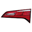 Passenger Side, Inner Tail Light, with Bulb, Halogen, Clear and Red Lens, Base Model, 6 Cyl., 3.5L Engine, CAPA CERTIFIED
