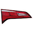 Driver Side, Inner Tail Light, with Bulb, Halogen, Clear and Red Lens, Base Model, 6 Cyl., 3.5L Engine, CAPA CERTIFIED