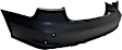 Rear Primed Bumper Cover, Convertible/Sedan, With Parking Aid Sensor Holes